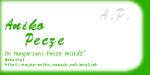 aniko pecze business card